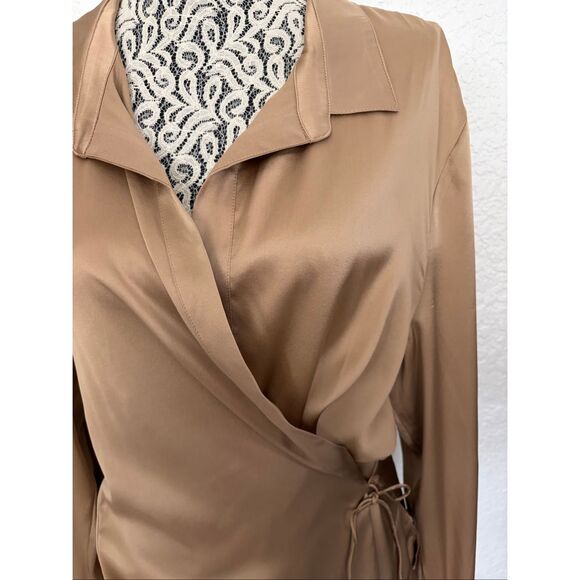 SER.O.YA Karry Silk Side Fasten Blouse in Natural Beige Size L - Picture 7 of 12